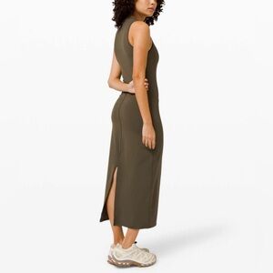 Lululemon All Aligned Midi Dress – Dark Olive Excellent condition Size 4